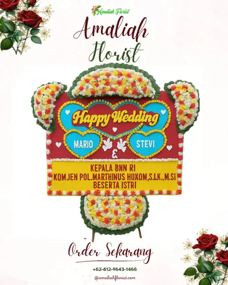 Papan Bunga Pernikahan pasekan